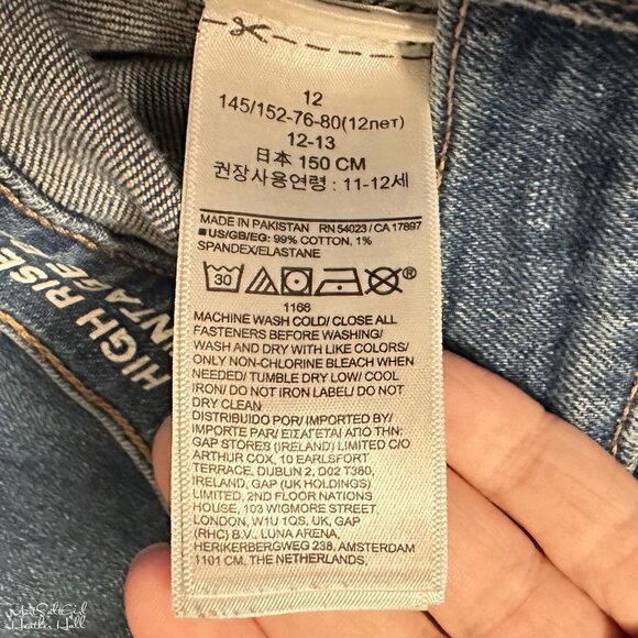 Gap Teen High-Rise Vintage Style Boot Jeans Size 12 - Picture 6 of 7